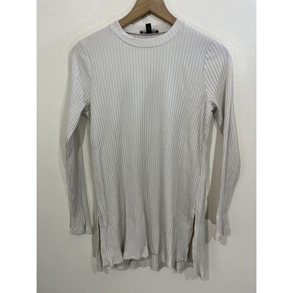 Eileen Fisher Texture Stretch Rib Tencel Minimal Scandi Top Capsule Quiet Luxe S - Picture 1 of 16